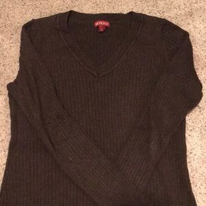 Dark Brown VNeck Sweater